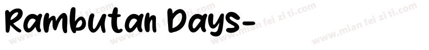 Rambutan Days字体转换